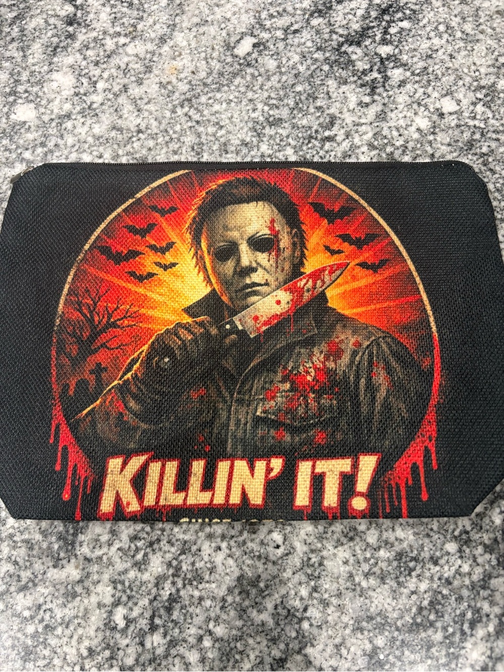 Killin' It! Michael Myers Graphic Black make up bag